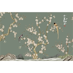手绘花鸟N017